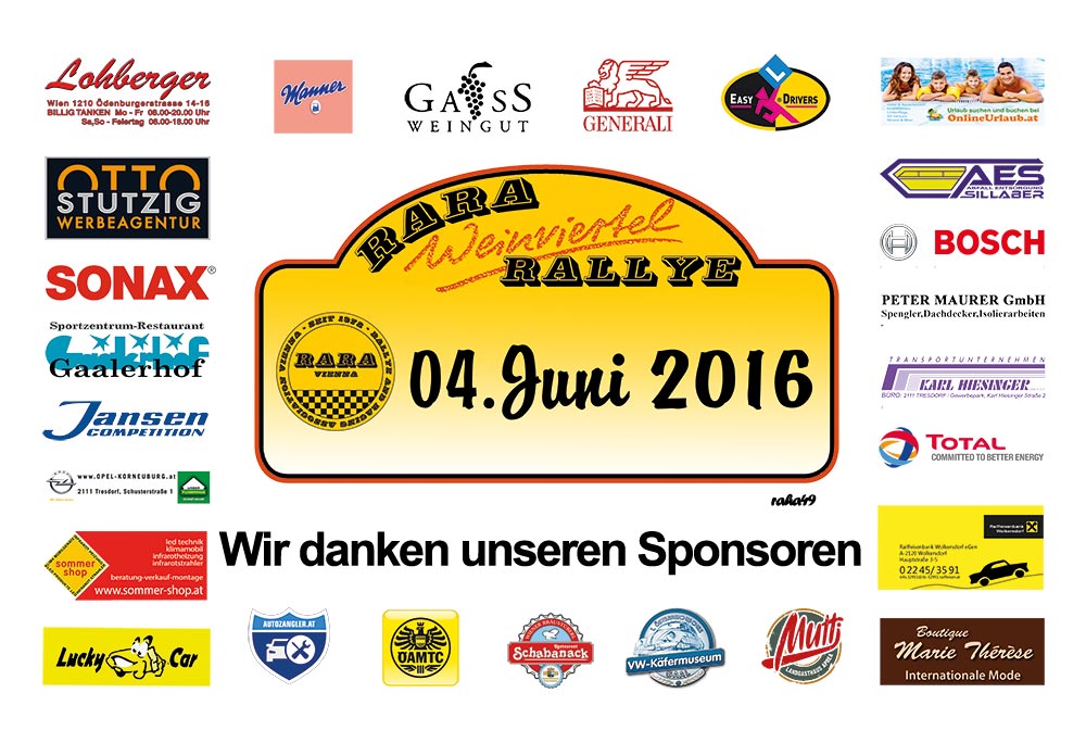 RARA-Sponsoren,Oldtimerclub,Rallyeclub